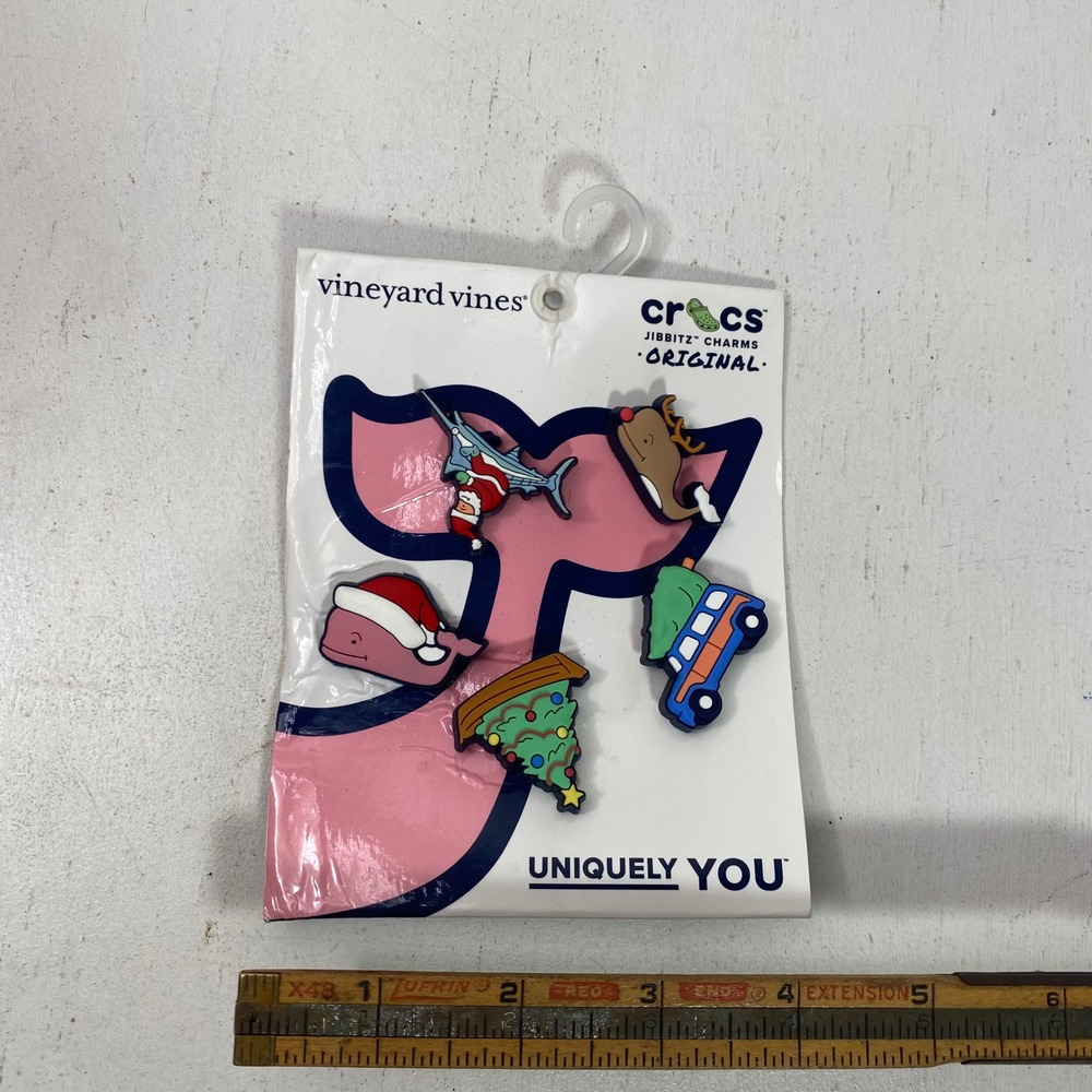 Vineyard Vines Crocs Jibbitz Charms Holiday 5-Pack Christmas Festive Shoe Charm